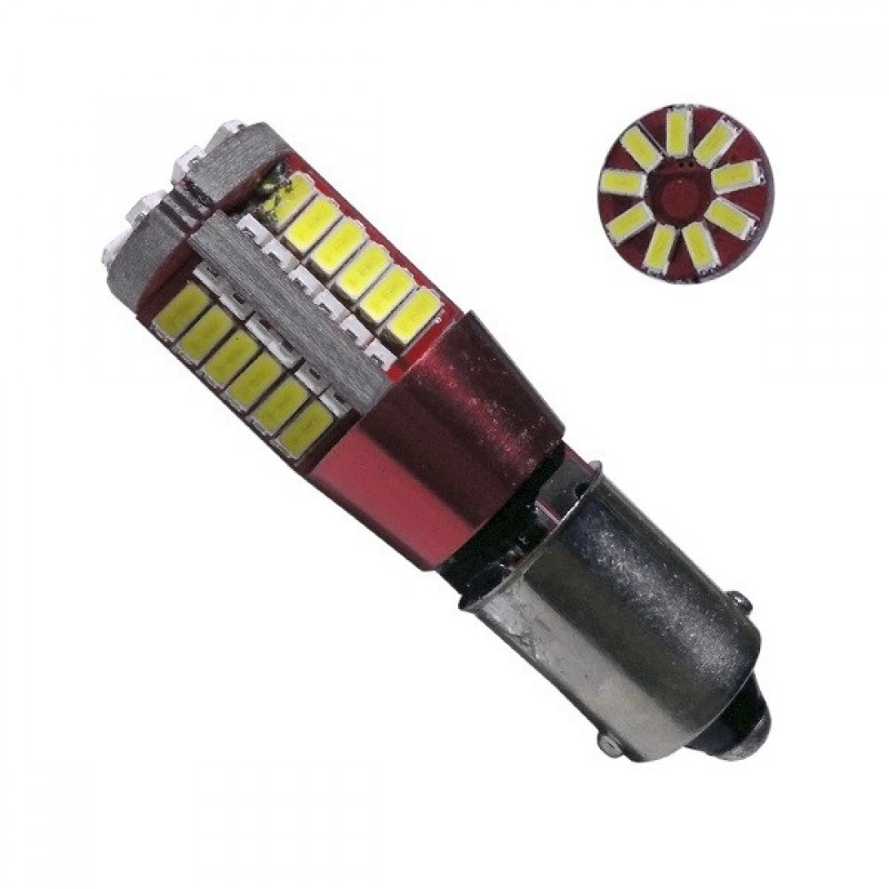 Λαμπτήρας LED BA9S 57 SMD 3014 Can Bus 12 Volt Ψυχρό Λευκό GloboStar 55784 - 55784 Λαμπτήρας LED BA9S 57 SMD 3014 Can Bus 12 Volt Ψυχρό Λευκό GloboStar 55784