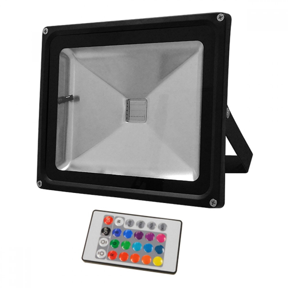 Προβολέας LED 30W 230V 1950lm 120° Αδιάβροχος IP65 με Ασύρματο Χειριστήριο RGB GloboStar 62002 - 62002 Προβολέας LED 30W 230V 1950lm 120° Αδιάβροχος IP65 με Ασύρματο Χειριστήριο RGB GloboStar 62002