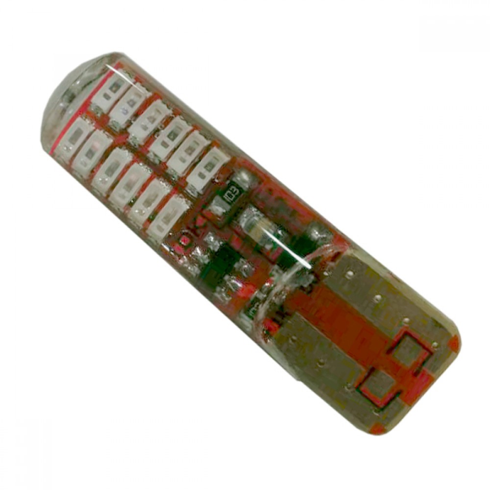 Λαμπτήρας T10 24 SMD Σιλικόνης Κόκκινο Strobe GloboStar 08341 - 08341 Λαμπτήρας T10 24 SMD Σιλικόνης Κόκκινο Strobe GloboStar 08341