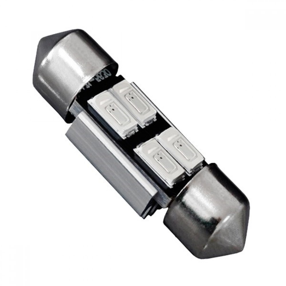 Σωληνωτός LED 31mm Can Bus με 4 SMD 5630 Μπλε GloboStar 40154 - 40154 Σωληνωτός LED 31mm Can Bus με 4 SMD 5630 Μπλε GloboStar 40154