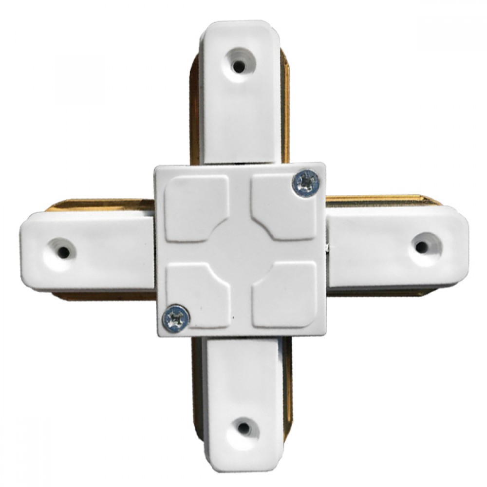 Μονοφασικός Connector 2 Καλωδίων Συνδεσμολογίας Cross (+) για Λευκή Ράγα Οροφής GloboStar 93028 - 93028 Μονοφασικός Connector 2 Καλωδίων Συνδεσμολογίας Cross (+) για Λευκή Ράγα Οροφής GloboStar 93028