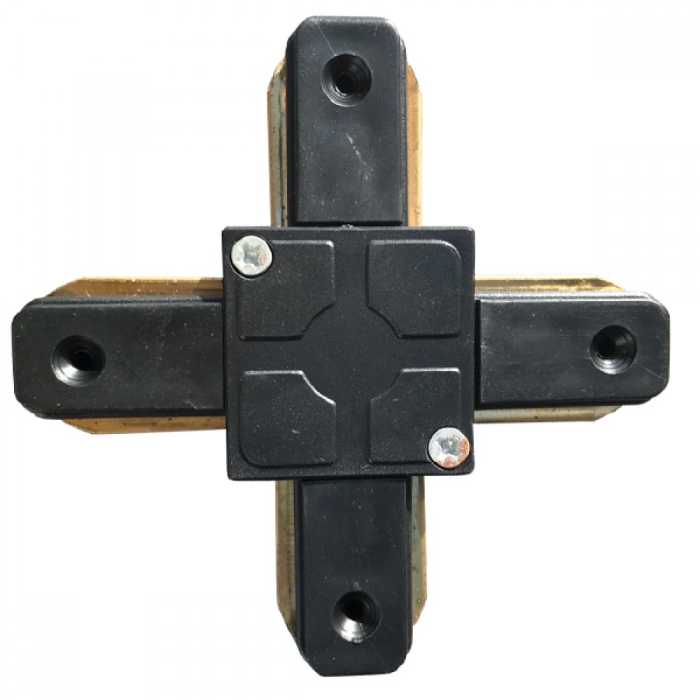 Μονοφασικός Connector 2 Καλωδίων Συνδεσμολογίας Cross (+) για Μαύρη Ράγα Οροφής GloboStar 93029 - 93029 Μονοφασικός Connector 2 Καλωδίων Συνδεσμολογίας Cross (+) για Μαύρη Ράγα Οροφής GloboStar 93029