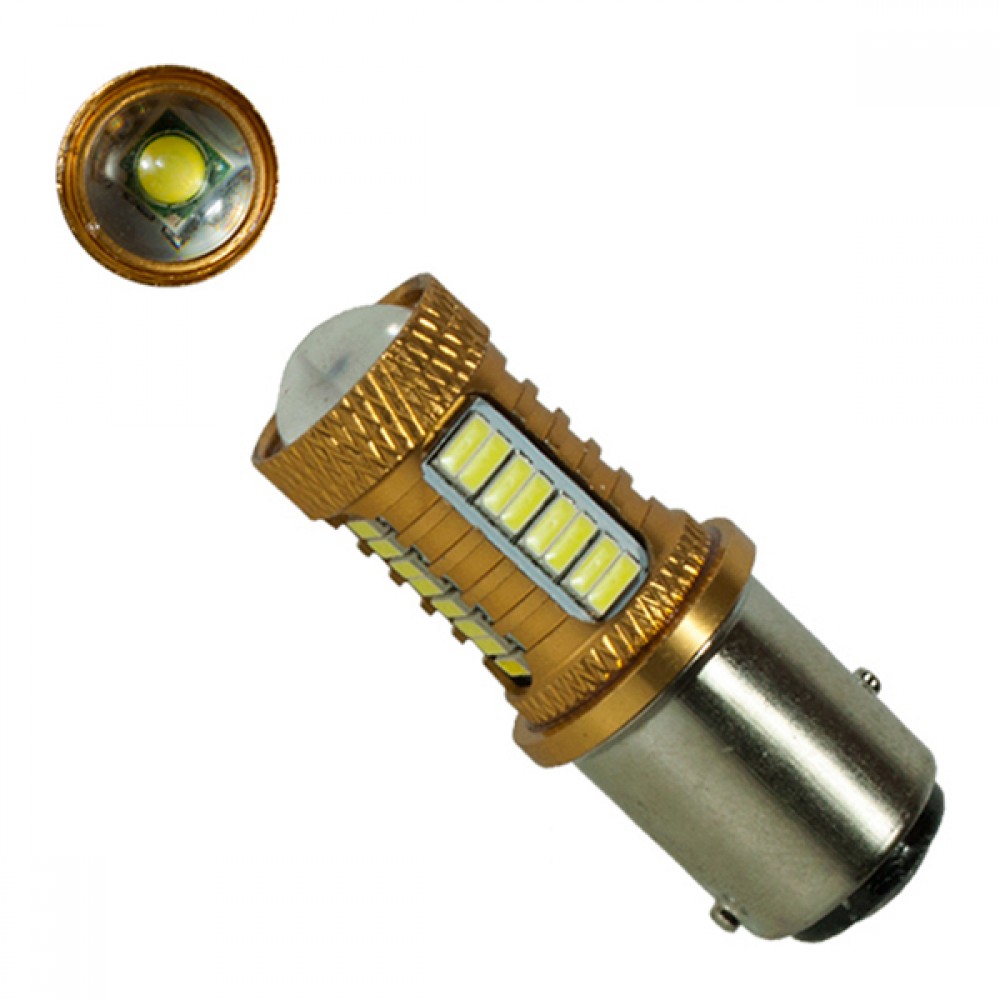 Λαμπτήρας 1157 32 SMD 4014 και 1 Cree LED Can Bus 12v Ψυχρό 6000k GloboStar 04479 - 04479 Λαμπτήρας 1157 32 SMD 4014 και 1 Cree LED Can Bus 12v Ψυχρό 6000k GloboStar 04479