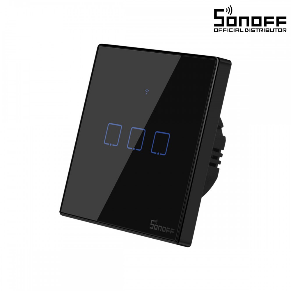 GloboStar® 80020 SONOFF T3EU3C-TX-EU-R2 - Wi-Fi Smart Wall Touch Button Switch 3 Way TX GR Series - 80020 GloboStar® 80020 SONOFF T3EU3C-TX-EU-R2 - Wi-Fi Smart Wall Touch Button Switch 3 Way TX GR Series - 80020