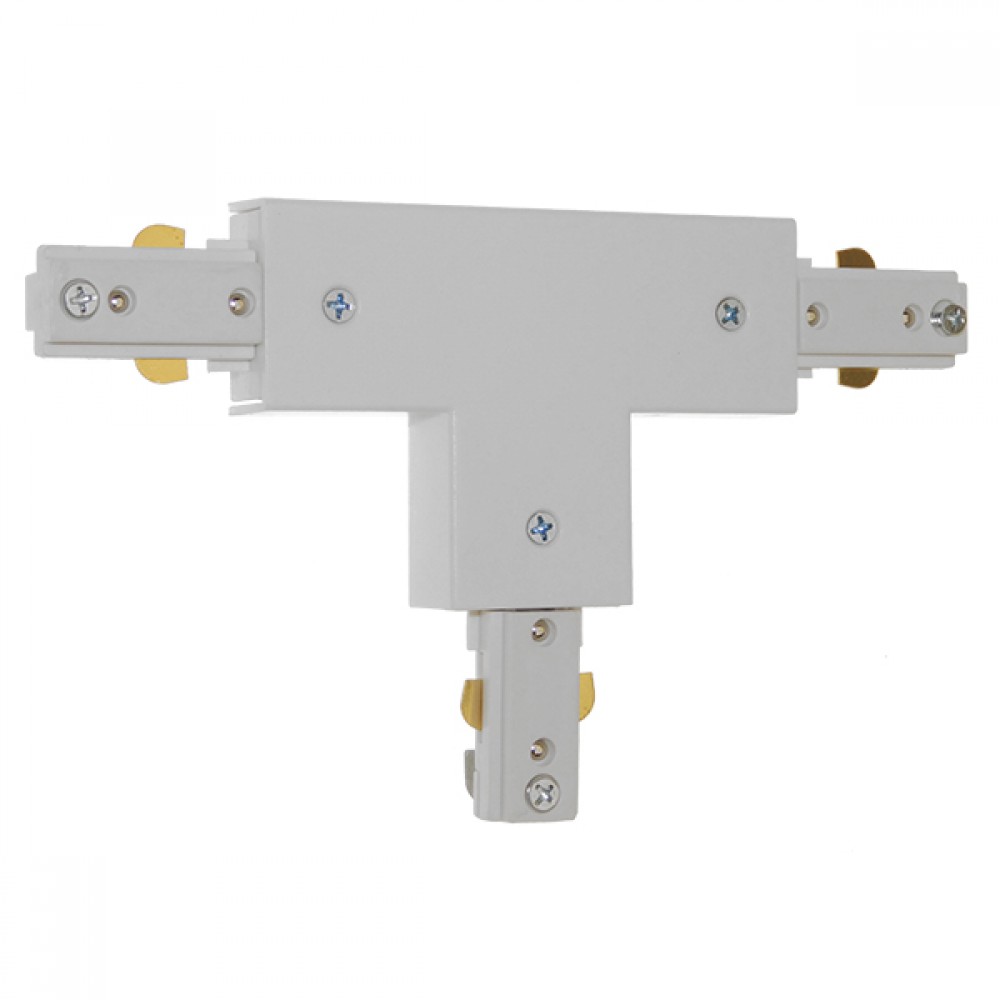 Διφασικός Connector 3 Καλωδίων Συνδεσμολογίας Ταφ (Τ) για Λευκή Ράγα Οροφής GloboStar 93131 - 93131 Διφασικός Connector 3 Καλωδίων Συνδεσμολογίας Ταφ (Τ) για Λευκή Ράγα Οροφής GloboStar 93131