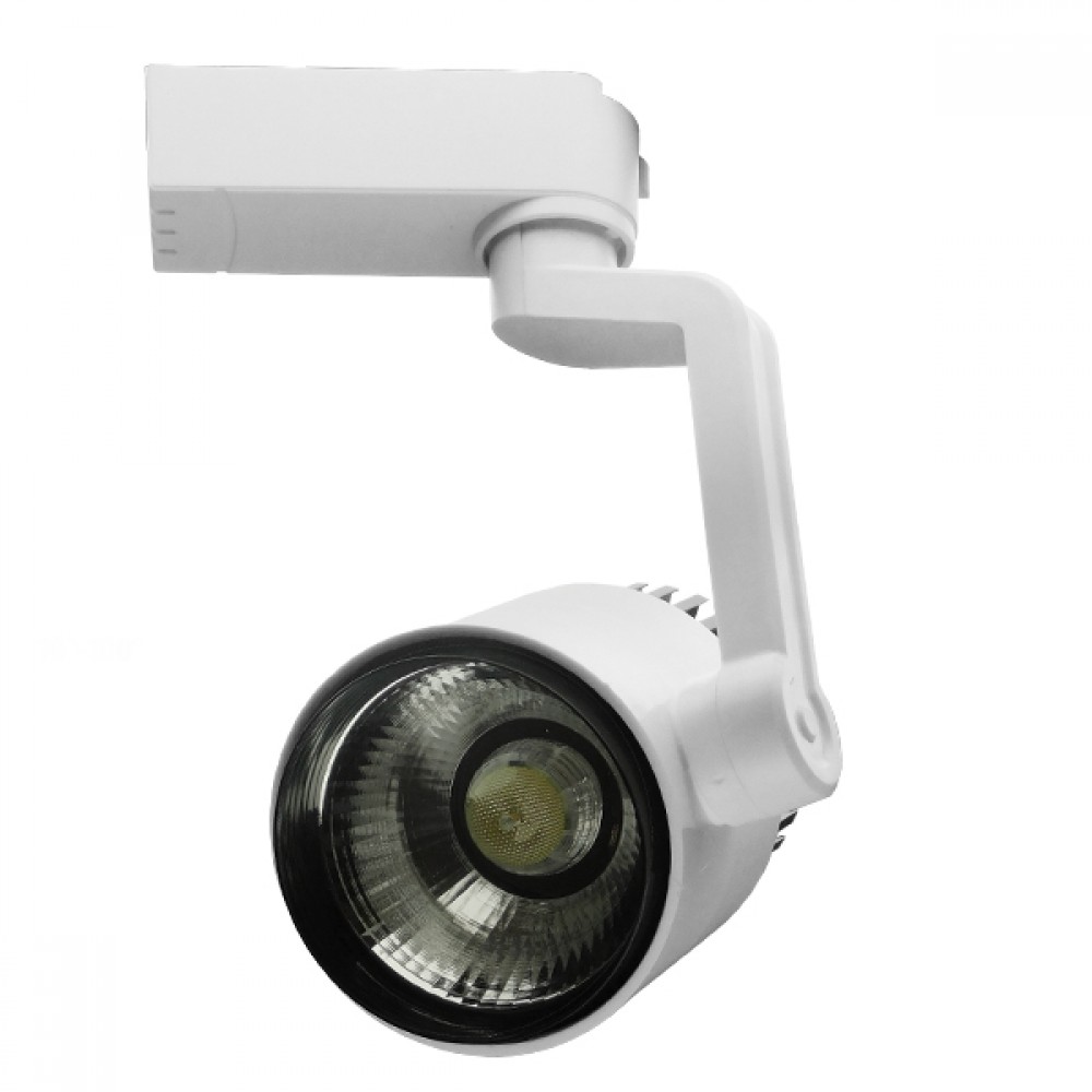 Διφασικό Bridgelux COB LED Φωτιστικό Σποτ Ράγας 15W 230V 1800lm 24° Ψυχρό Λευκό 6000k GloboStar 93082 - 93082 Διφασικό Bridgelux COB LED Φωτιστικό Σποτ Ράγας 15W 230V 1800lm 24° Ψυχρό Λευκό 6000k GloboStar 93082