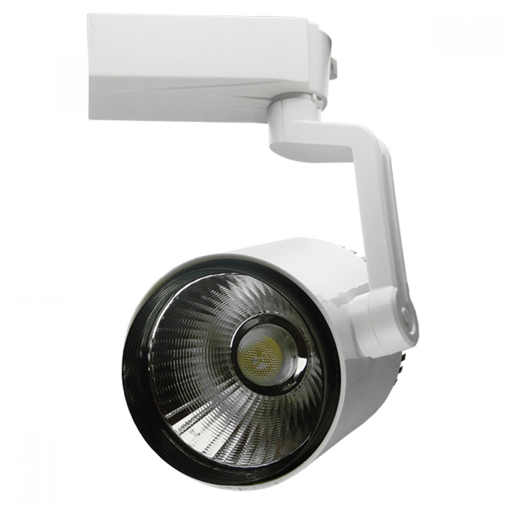 Διφασικό Bridgelux COB LED Φωτιστικό Σποτ Ράγας 30W 230V 3600lm 24° Ψυχρό Λευκό 6000k GloboStar 93085 - 93085 Διφασικό Bridgelux COB LED Φωτιστικό Σποτ Ράγας 30W 230V 3600lm 24° Ψυχρό Λευκό 6000k GloboStar 93085