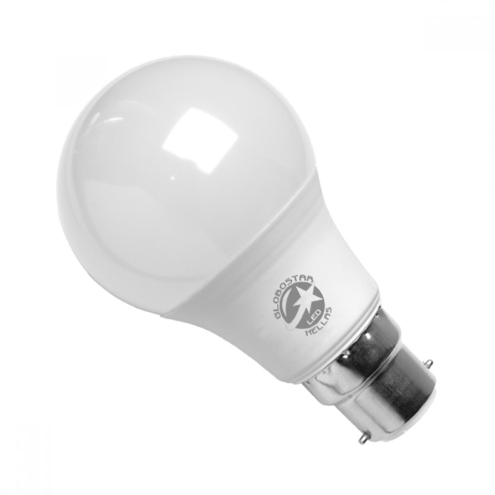 Λάμπα LED B22 A60 Γλόμπος 10W 230V 970lm 260° Φυσικό Λευκό 4500k GloboStar 01683 - 01683 Λάμπα LED B22 A60 Γλόμπος 10W 230V 970lm 260° Φυσικό Λευκό 4500k GloboStar 01683