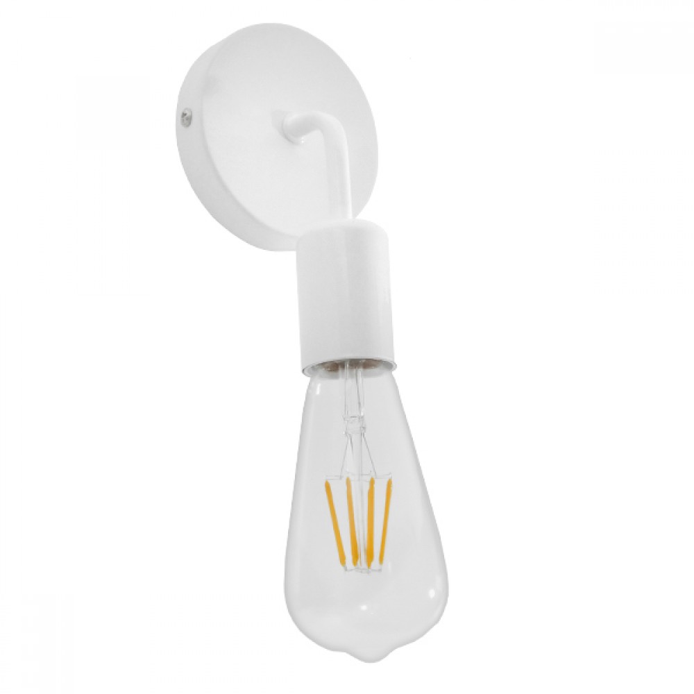 GloboStar® SIRIUS 01397 Vintage Φωτιστικό Τοίχου Απλίκα Μονόφωτο Λευκό Μεταλλικό Μ10 x Π7 x Υ16cm - 01397 GloboStar® SIRIUS 01397 Vintage Φωτιστικό Τοίχου Απλίκα Μονόφωτο Λευκό Μεταλλικό Μ10 x Π7 x Υ16cm