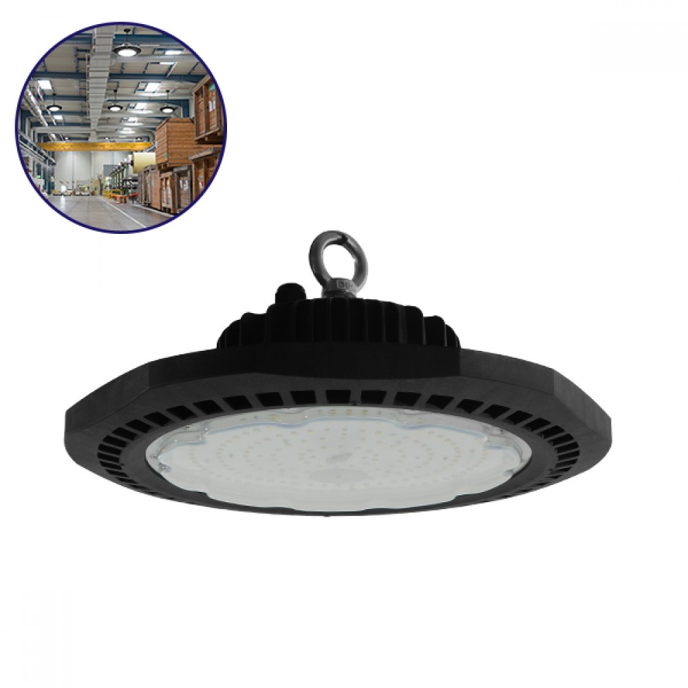 Επαγγελματική Καμπάνα UFO High Bay 150W 230V 21000lm 100° Αδιάβροχη IP66 Ψυχρό Λευκό 5000k GloboStar 78011 - 78011 Επαγγελματική Καμπάνα UFO High Bay 150W 230V 21000lm 100° Αδιάβροχη IP66 Ψυχρό Λευκό 5000k GloboStar 78011