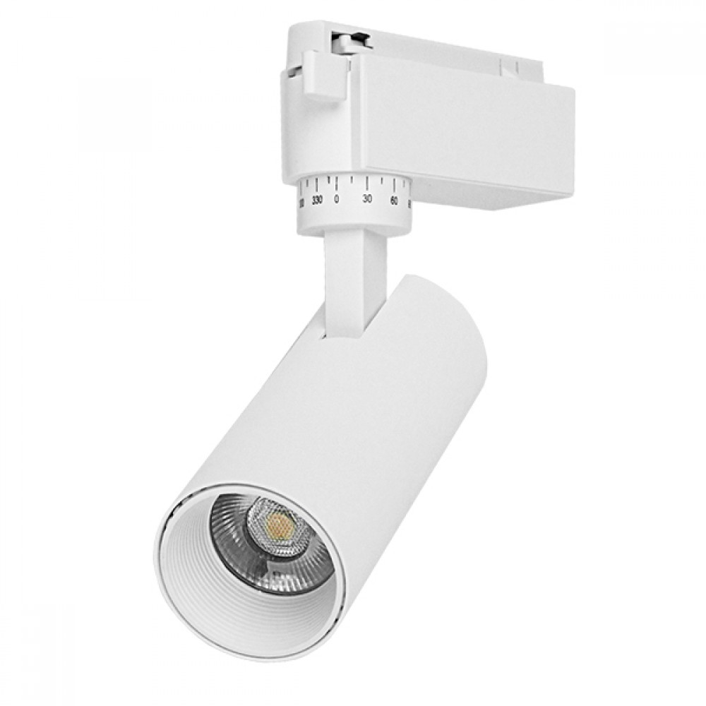 Μονοφασικό Bridgelux COB LED Λευκό Φωτιστικό Σποτ Ράγας 10W 230V 1200lm 30° Θερμό Λευκό 3000k GloboStar 93090 - 93090 Μονοφασικό Bridgelux COB LED Λευκό Φωτιστικό Σποτ Ράγας 10W 230V 1200lm 30° Θερμό Λευκό 3000k GloboStar 93090