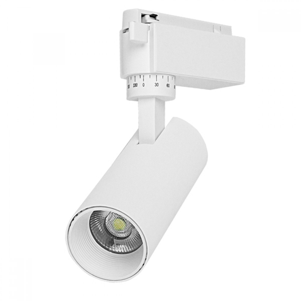 Μονοφασικό Bridgelux COB LED Λευκό Φωτιστικό Σποτ Ράγας 10W 230V 1300lm 30° Ψυχρό Λευκό 6000k GloboStar 93092 - 93092 Μονοφασικό Bridgelux COB LED Λευκό Φωτιστικό Σποτ Ράγας 10W 230V 1300lm 30° Ψυχρό Λευκό 6000k GloboStar 93092