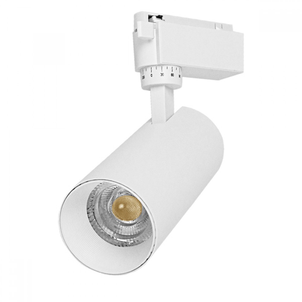 Μονοφασικό Bridgelux COB LED Λευκό Φωτιστικό Σποτ Ράγας 20W 230V 2400lm 30° Θερμό Λευκό 3000k GloboStar 93099 - 93099 Μονοφασικό Bridgelux COB LED Λευκό Φωτιστικό Σποτ Ράγας 20W 230V 2400lm 30° Θερμό Λευκό 3000k GloboStar 93099