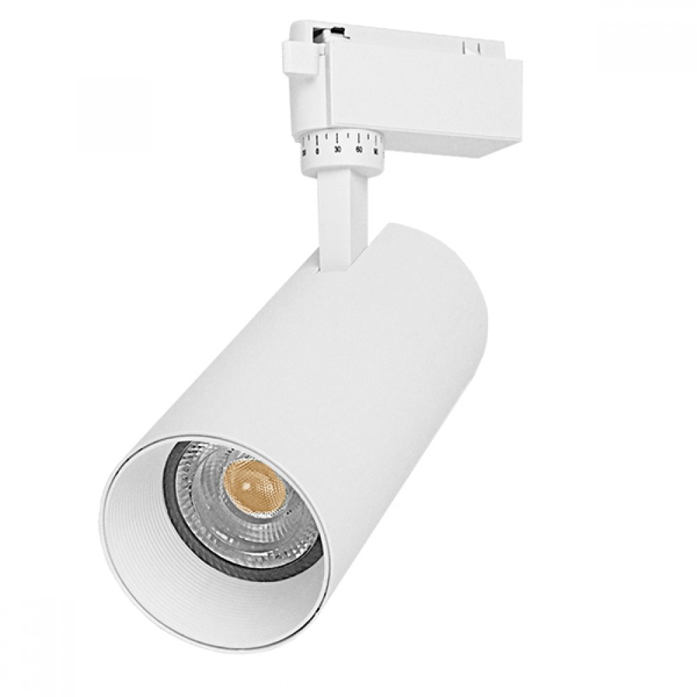 Μονοφασικό Bridgelux COB LED Λευκό Φωτιστικό Σποτ Ράγας 30W 230V 3600lm 30° Θερμό Λευκό 3000k GloboStar 93108 - 93108 Μονοφασικό Bridgelux COB LED Λευκό Φωτιστικό Σποτ Ράγας 30W 230V 3600lm 30° Θερμό Λευκό 3000k GloboStar 93108