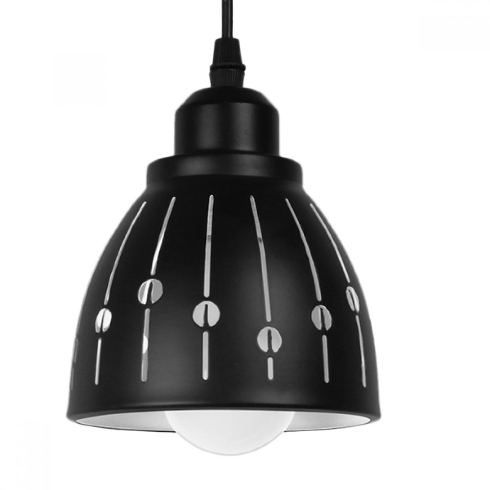 GloboStar® HUNTON 01476 Μοντέρνο Κρεμαστό Φωτιστικό Οροφής Μονόφωτο Μεταλλικό Μαύρο Λευκό Καμπάνα Φ13 x Υ14cm - 01476 GloboStar® HUNTON 01476 Μοντέρνο Κρεμαστό Φωτιστικό Οροφής Μονόφωτο Μεταλλικό Μαύρο Λευκό Καμπάνα Φ13 x Υ14cm