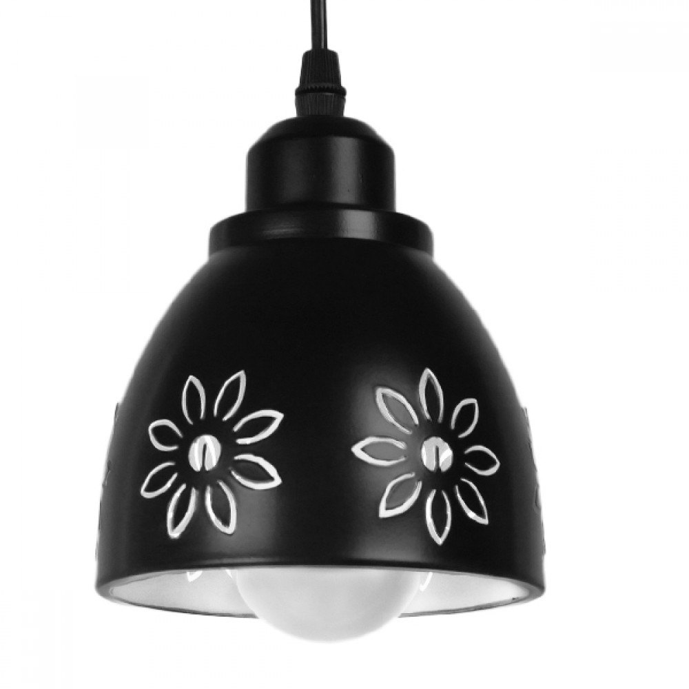 GloboStar® MARGARETA 01479 Μοντέρνο Κρεμαστό Φωτιστικό Οροφής Μονόφωτο Μεταλλικό Μαύρο Λευκό Καμπάνα Φ13 x Υ14cm - 01479 GloboStar® MARGARETA 01479 Μοντέρνο Κρεμαστό Φωτιστικό Οροφής Μονόφωτο Μεταλλικό Μαύρο Λευκό Καμπάνα Φ13 x Υ14cm
