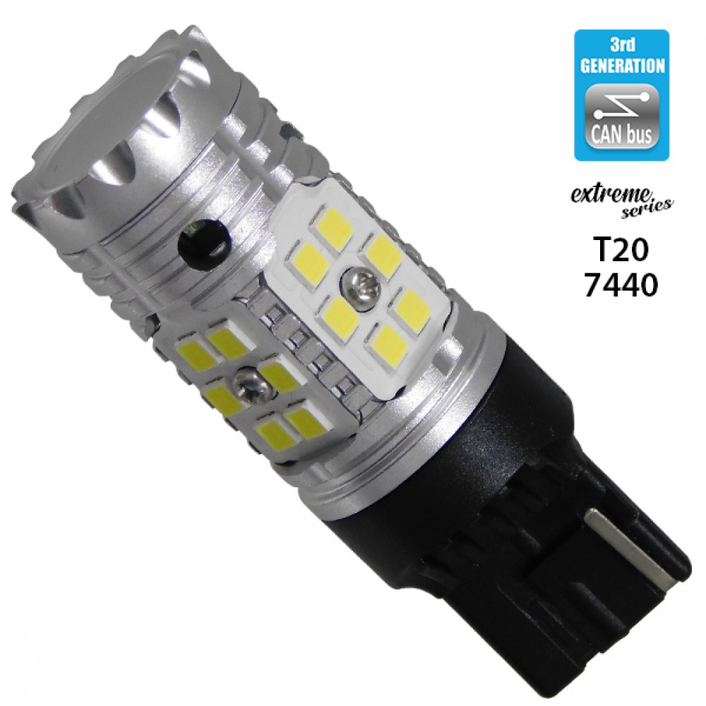 Λαμπτήρας LED Extreme Series Can-Bus 3ης Γενιάς με βάση T20 7440 15W 12v Ψυχρό Λευκό 6000k GloboStar 81149 - 81149 Λαμπτήρας LED Extreme Series Can-Bus 3ης Γενιάς με βάση T20 7440 15W 12v Ψυχρό Λευκό 6000k GloboStar 81149
