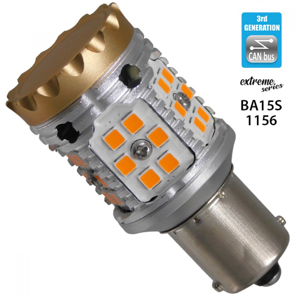 Λαμπτήρας LED Extreme Series Can-Bus 3ης Γενιάς με βάση 1156 28W 12v Πορτοκαλί για Φλας GloboStar 81233 - 81233 Λαμπτήρας LED Extreme Series Can-Bus 3ης Γενιάς με βάση 1156 28W 12v Πορτοκαλί για Φλας GloboStar 81233