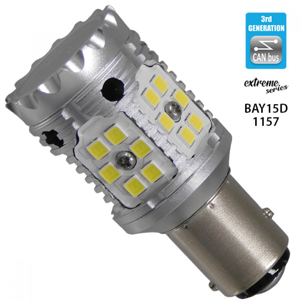 Λαμπτήρας LED Extreme Series Can-Bus 3ης Γενιάς με βάση 1157 28W 12v Ψυχρό Λευκό 6000k GloboStar 81236 - 81236 Λαμπτήρας LED Extreme Series Can-Bus 3ης Γενιάς με βάση 1157 28W 12v Ψυχρό Λευκό 6000k GloboStar 81236