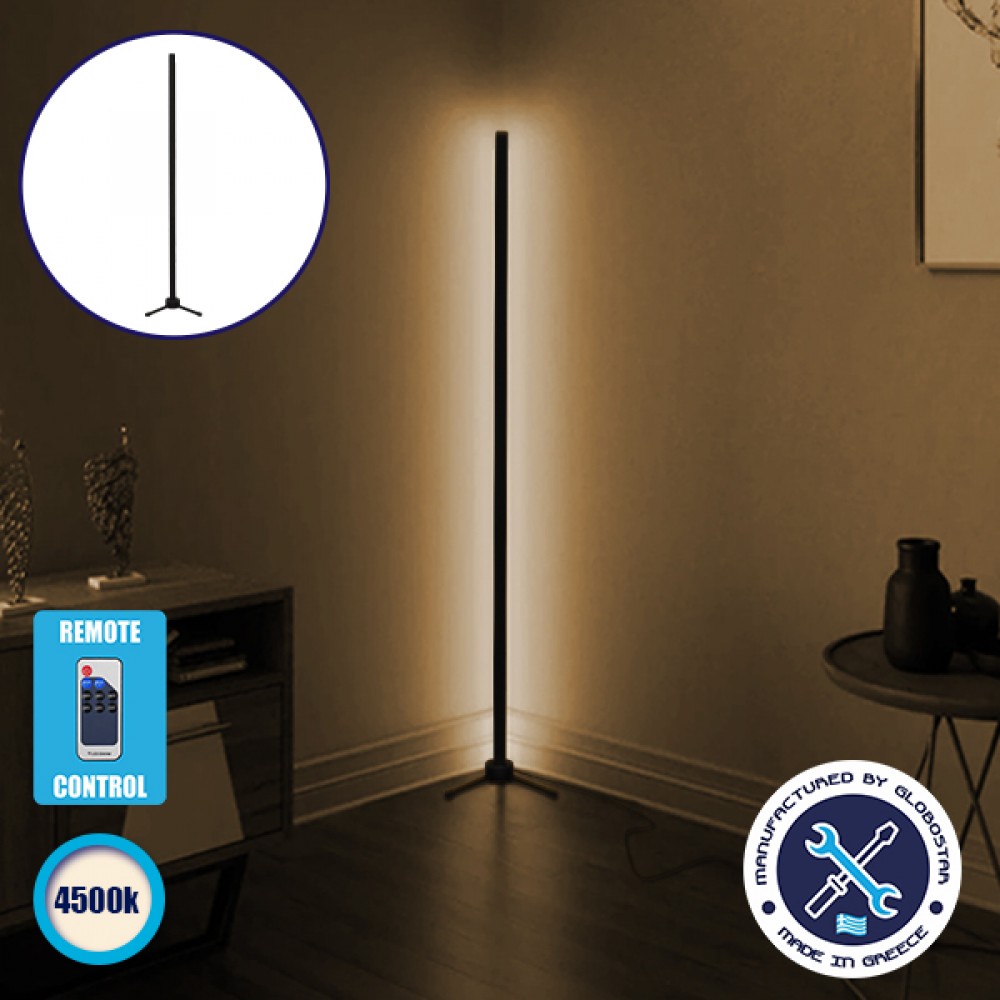 Μοντέρνο Minimal Επιδαπέδιο Μαύρο Φωτιστικό 100cm LED 16 Watt με Ασύρματο Χειριστήριο RF & Dimmer Φυσικό Λευκό 4500k GloboStar ALIEN Design GLOBO-100-2 - GLOBO-100-2 Μοντέρνο Minimal Επιδαπέδιο Μαύρο Φωτιστικό 100cm LED 16 Watt με Ασύρματο Χειριστήριο RF & Dimmer Φυσικό Λευκό 4500k GloboStar ALIEN Design GLOBO-100-2