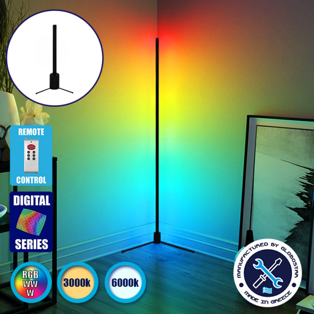 Μοντέρνο Minimal Επιτραπέζιο Μαύρο Φωτιστικό 50cm LED 8 Watt με Ασύρματο Χειριστήριο 2.4G RF & Dimmer RGBW+WW Πολύχρωμο Digital Magic Dot Pixel GloboStar ALIEN Design GLOBO-50-11 - GLOBO-50-11 Μοντέρνο Minimal Επιτραπέζιο Μαύρο Φωτιστικό 50cm LED 8 Watt με Ασύρματο Χειριστήριο 2.4G RF & Dimmer RGBW+WW Πολύχρωμο Digital Magic Dot Pixel GloboStar ALIEN Design GLOBO-50-11