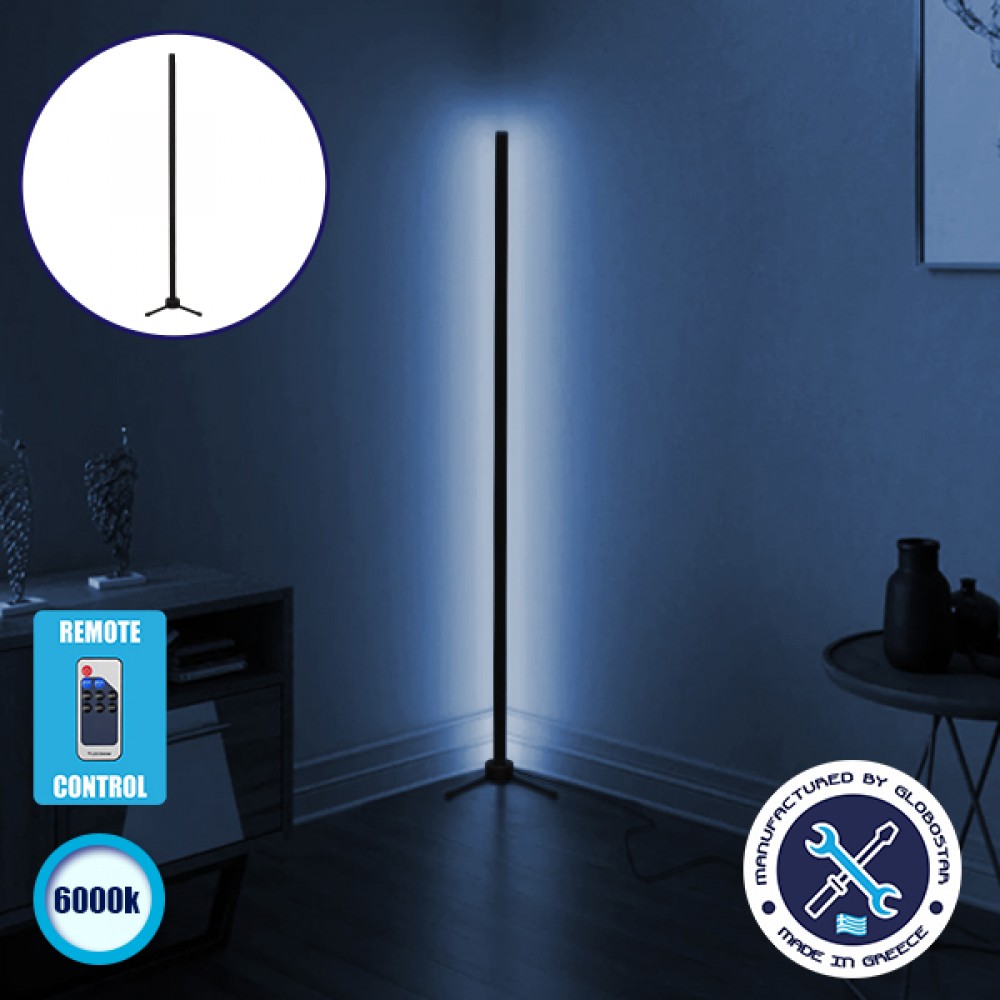 Μοντέρνο Minimal Επιδαπέδιο Μαύρο Φωτιστικό 100cm LED 16 Watt με Ασύρματο Χειριστήριο RF & Dimmer Ψυχρό Λευκό 6000k GloboStar ALIEN Design GLOBO-100-1 - GLOBO-100-1 Μοντέρνο Minimal Επιδαπέδιο Μαύρο Φωτιστικό 100cm LED 16 Watt με Ασύρματο Χειριστήριο RF & Dimmer Ψυχρό Λευκό 6000k GloboStar ALIEN Design GLOBO-100-1