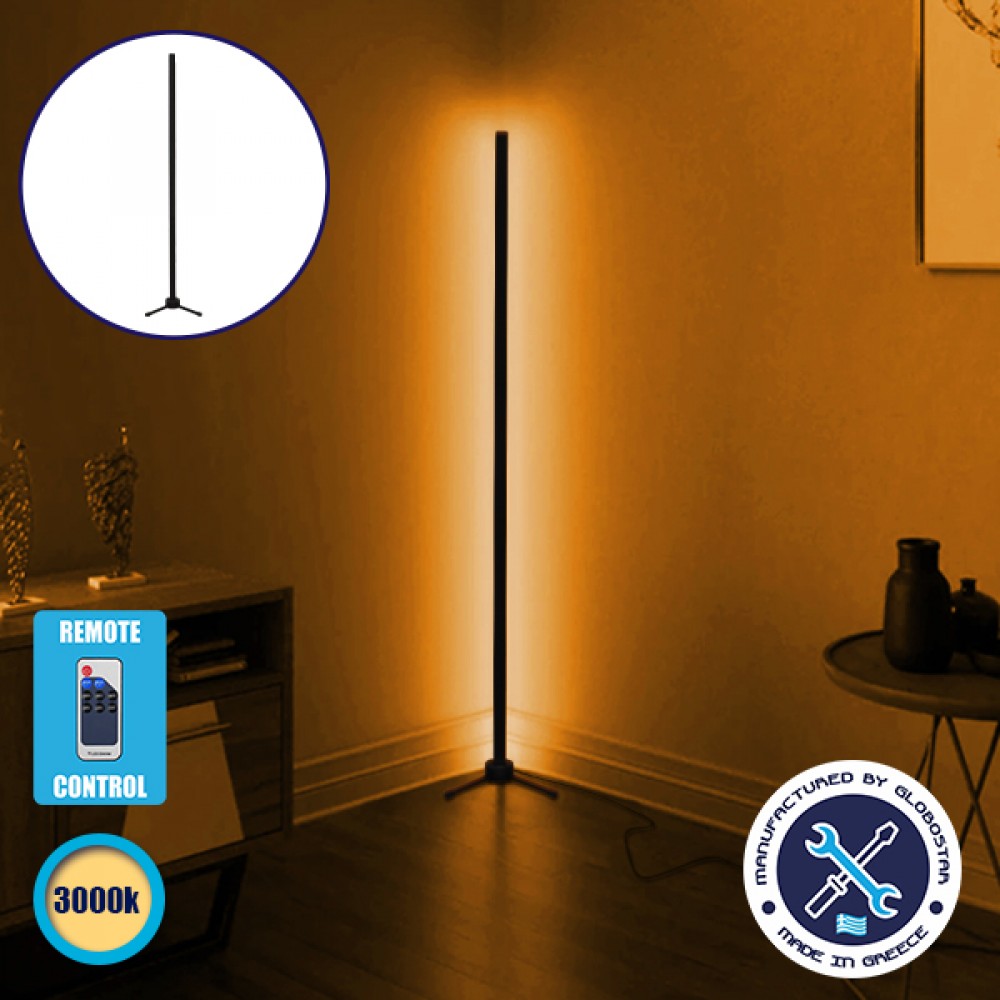 Μοντέρνο Minimal Επιδαπέδιο Μαύρο Φωτιστικό 100cm LED 16 Watt με Ασύρματο Χειριστήριο RF & Dimmer Θερμό Λευκό 3000k GloboStar ALIEN Design GLOBO-100-3 - GLOBO-100-3 Μοντέρνο Minimal Επιδαπέδιο Μαύρο Φωτιστικό 100cm LED 16 Watt με Ασύρματο Χειριστήριο RF & Dimmer Θερμό Λευκό 3000k GloboStar ALIEN Design GLOBO-100-3
