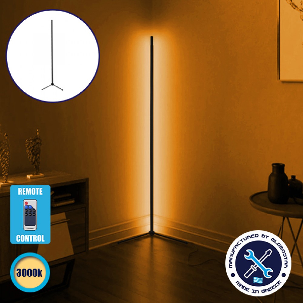 Μοντέρνο Minimal Επιδαπέδιο Μαύρο Φωτιστικό 150cm LED 24 Watt με Ασύρματο Χειριστήριο RF & Dimmer Θερμό Λευκό 3000k GloboStar ALIEN Design GLOBO-150-3 - GLOBO-150-3 Μοντέρνο Minimal Επιδαπέδιο Μαύρο Φωτιστικό 150cm LED 24 Watt με Ασύρματο Χειριστήριο RF & Dimmer Θερμό Λευκό 3000k GloboStar ALIEN Design GLOBO-150-3