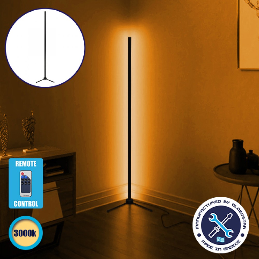 Μοντέρνο Minimal Επιδαπέδιο Μαύρο Φωτιστικό 200cm LED 32 Watt με Ασύρματο Χειριστήριο RF & Dimmer Θερμό Λευκό 3000k GloboStar ALIEN Design GLOBO-200-3 - GLOBO-200-3 Μοντέρνο Minimal Επιδαπέδιο Μαύρο Φωτιστικό 200cm LED 32 Watt με Ασύρματο Χειριστήριο RF & Dimmer Θερμό Λευκό 3000k GloboStar ALIEN Design GLOBO-200-3