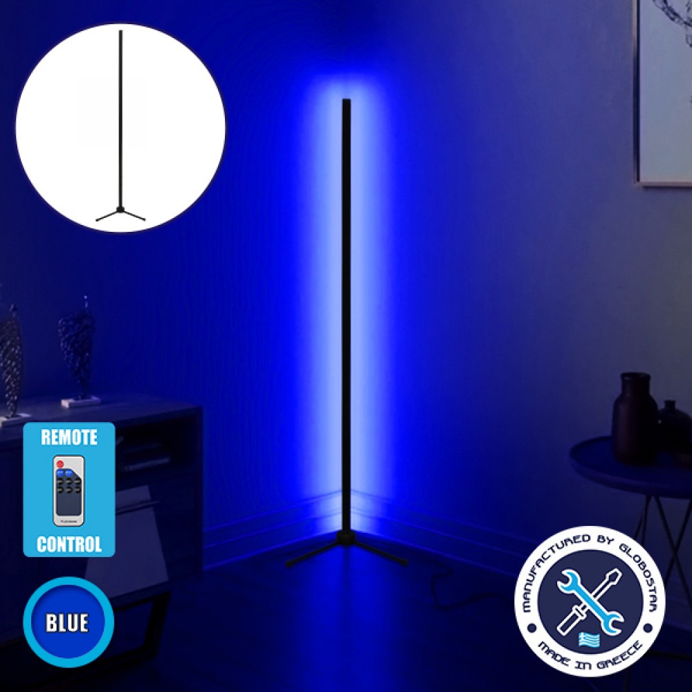 Μοντέρνο Minimal Επιδαπέδιο Μαύρο Φωτιστικό 200cm LED 32 Watt με Ασύρματο Χειριστήριο RF & Dimmer Μπλε GloboStar ALIEN Design GLOBO-200-6 - GLOBO-200-6 Μοντέρνο Minimal Επιδαπέδιο Μαύρο Φωτιστικό 200cm LED 32 Watt με Ασύρματο Χειριστήριο RF & Dimmer Μπλε GloboStar ALIEN Design GLOBO-200-6
