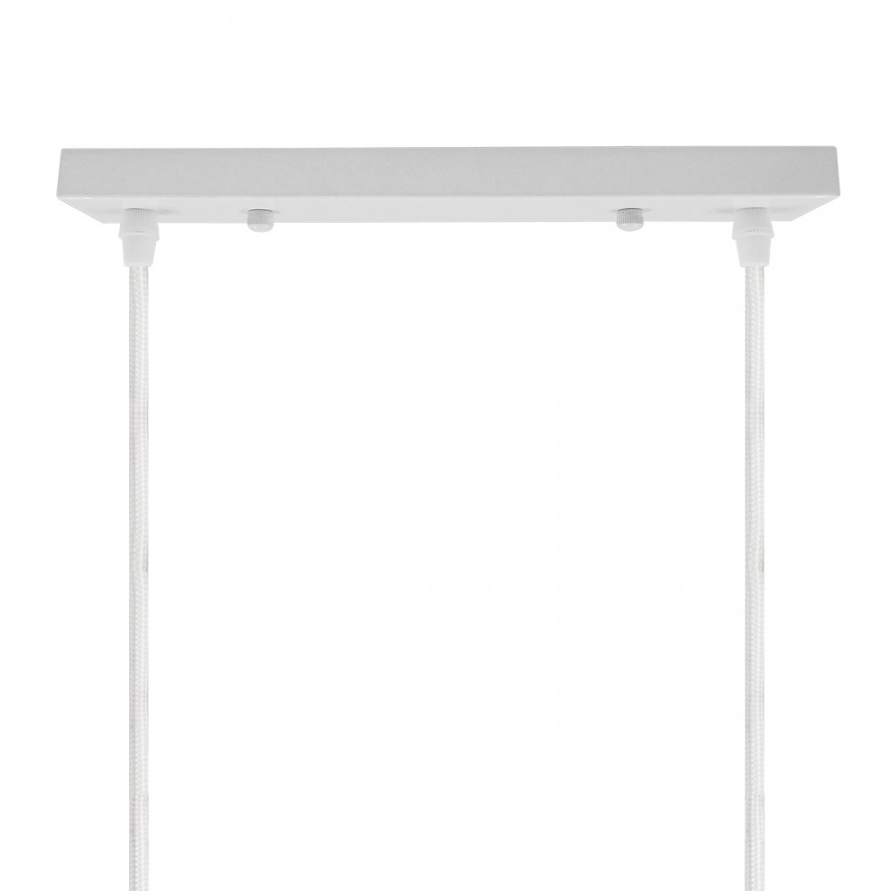 DIY Ροζέτα Φωτιστικού Λευκή Ορθογώνια 300x50mm με 2 Τρύπες GloboStar 90821 - 90821 DIY Ροζέτα Φωτιστικού Λευκή Ορθογώνια 300x50mm με 2 Τρύπες GloboStar 90821