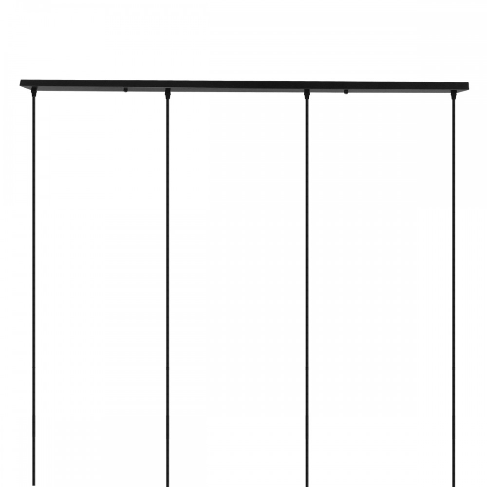 DIY Ροζέτα Φωτιστικού Μαύρη Ορθογώνια 1200x50mm με 4 Τρύπες GloboStar 90824 - 90824 DIY Ροζέτα Φωτιστικού Μαύρη Ορθογώνια 1200x50mm με 4 Τρύπες GloboStar 90824
