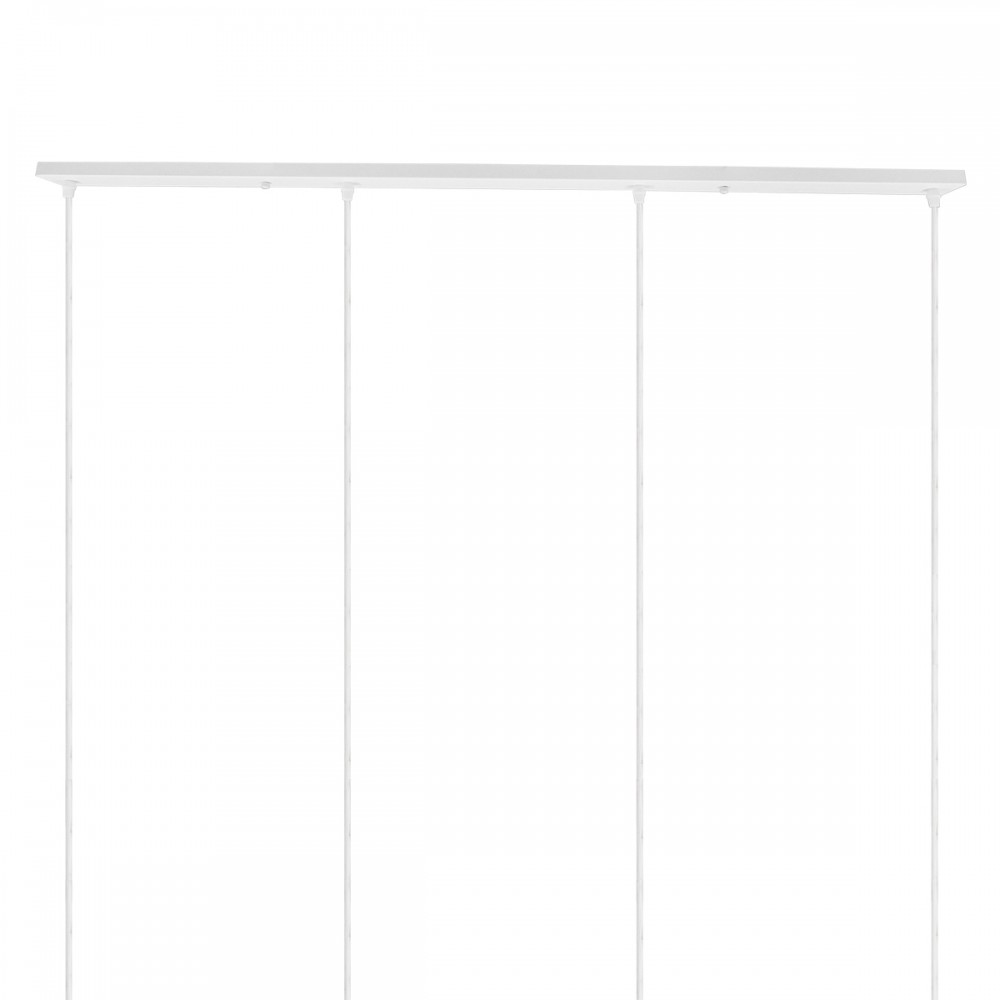 DIY Ροζέτα Φωτιστικού Λευκή Ορθογώνια 1200x50mm με 4 Τρύπες GloboStar 90825 - 90825 DIY Ροζέτα Φωτιστικού Λευκή Ορθογώνια 1200x50mm με 4 Τρύπες GloboStar 90825