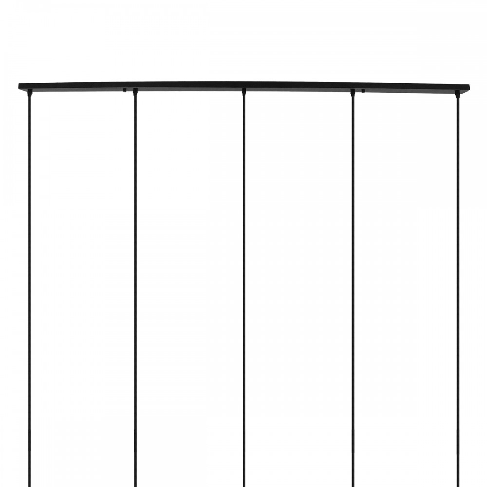 DIY Ροζέτα Φωτιστικού Μαύρη Ορθογώνια 1500x50mm με 5 Τρύπες GloboStar 90826 - 90826 DIY Ροζέτα Φωτιστικού Μαύρη Ορθογώνια 1500x50mm με 5 Τρύπες GloboStar 90826