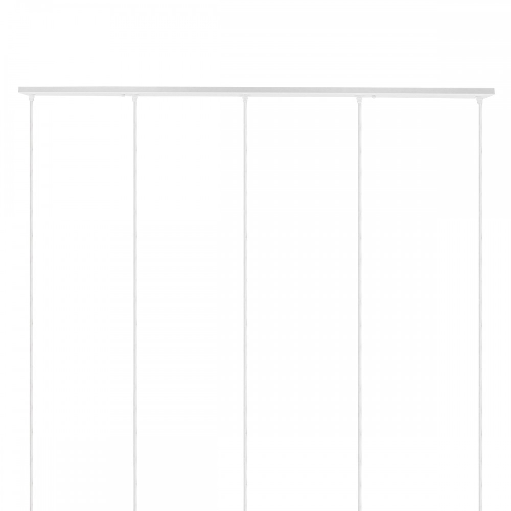DIY Ροζέτα Φωτιστικού Λευκή Ορθογώνια 1500x50mm με 5 Τρύπες GloboStar 90827 - 90827 DIY Ροζέτα Φωτιστικού Λευκή Ορθογώνια 1500x50mm με 5 Τρύπες GloboStar 90827