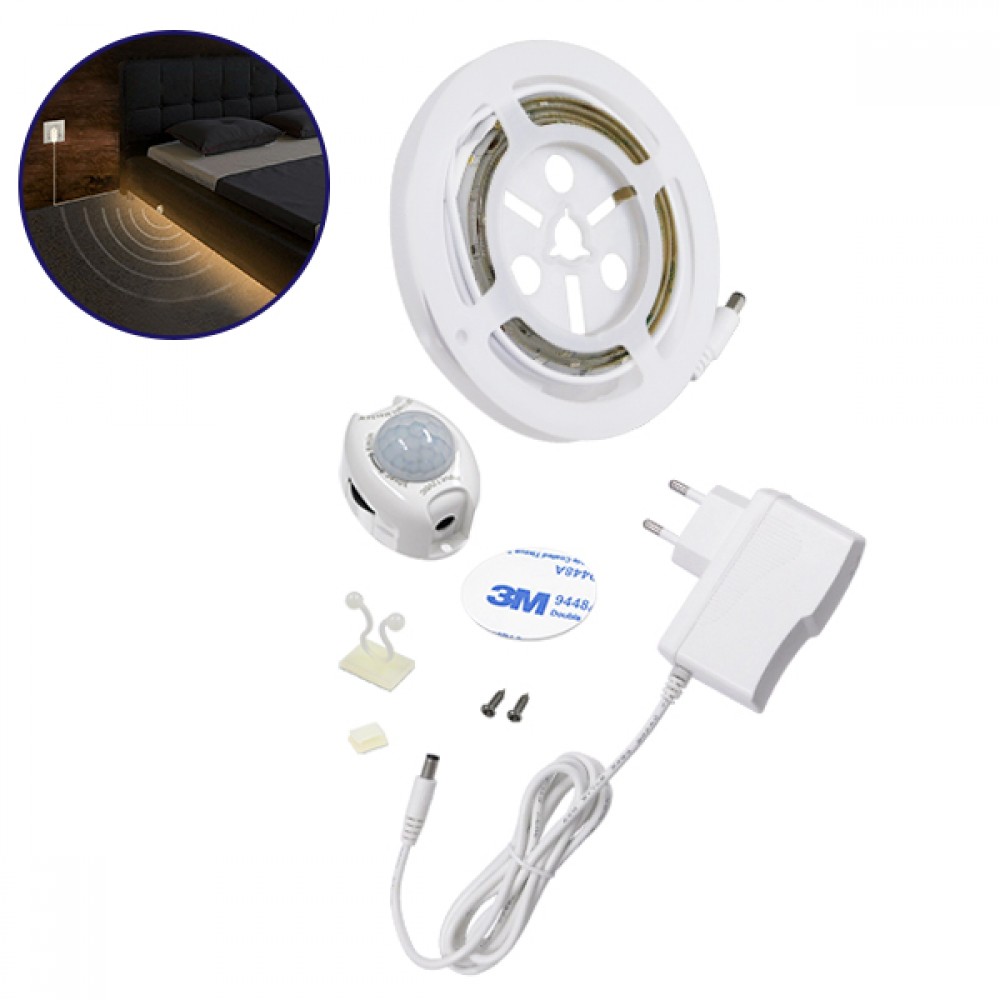 ΣΕΤ Ταινία LED Κρεβατιού 1 x 1.2m 12W 600lm 2835 SMD 120° Αδιάβροχη IP65 με Τροφοδοτικό DC 6W 230V & 1 x Ανιχνευτή Κίνησης 360° Φυσικό Λευκό 4000k GloboStar 06014 - 06014 ΣΕΤ Ταινία LED Κρεβατιού 1 x 1.2m 12W 600lm 2835 SMD 120° Αδιάβροχη IP65 με Τροφοδοτικό DC 6W 230V & 1 x Ανιχνευτή Κίνησης 360° Φυσικό Λευκό 4000k GloboStar 06014
