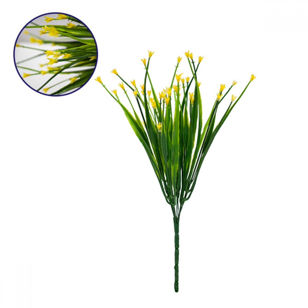 GloboStar® 09078 Τεχνητό Φυτό Διακοσμητικό Μπουκέτο Aphyllanthes Κίτρινο M17cm x Υ30cm Π17cm με 7 Κλαδάκια - 09078 GloboStar® 09078 Τεχνητό Φυτό Διακοσμητικό Μπουκέτο Aphyllanthes Κίτρινο M17cm x Υ30cm Π17cm με 7 Κλαδάκια