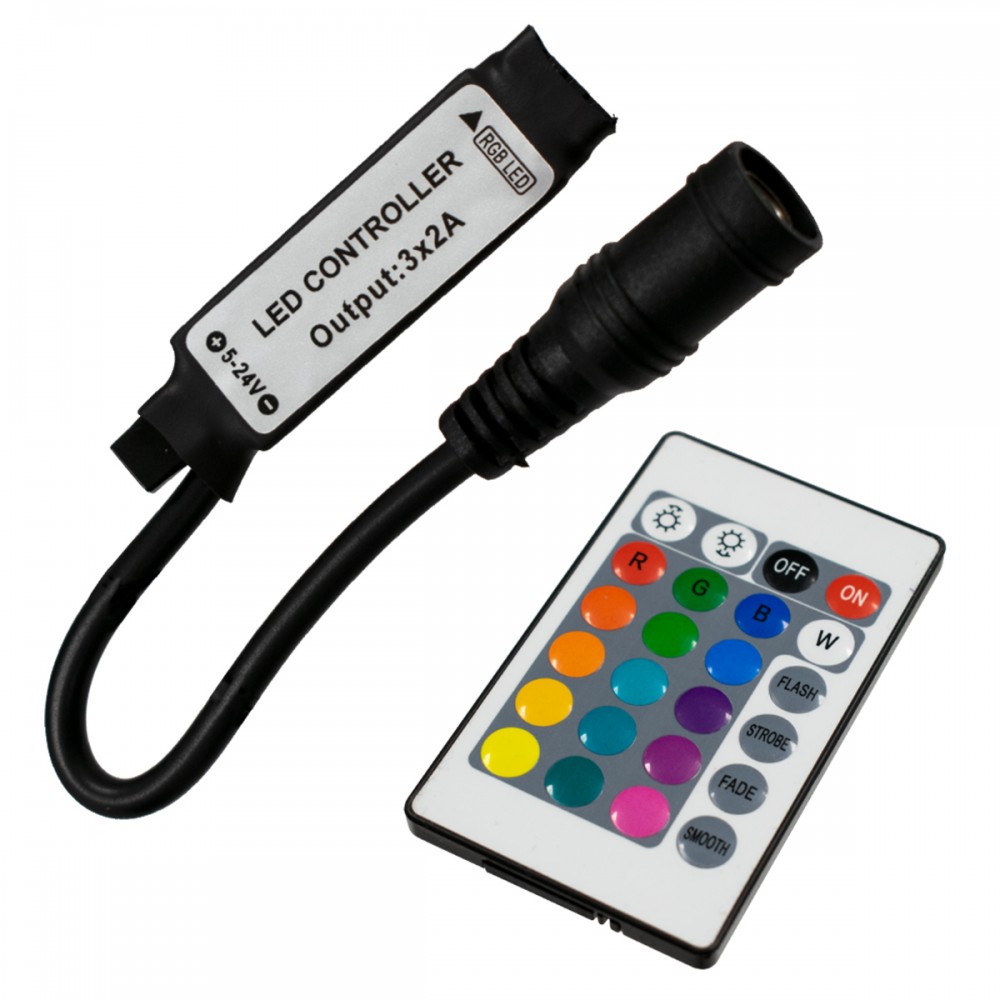 GloboStar® 73402 Ασύρματος LED RGB Controller με Χειριστήριο IR 5v (30w) 12v (72w) 24v (144w) - 73402 GloboStar® 73402 Ασύρματος LED RGB Controller με Χειριστήριο IR 5v (30w) 12v (72w) 24v (144w)