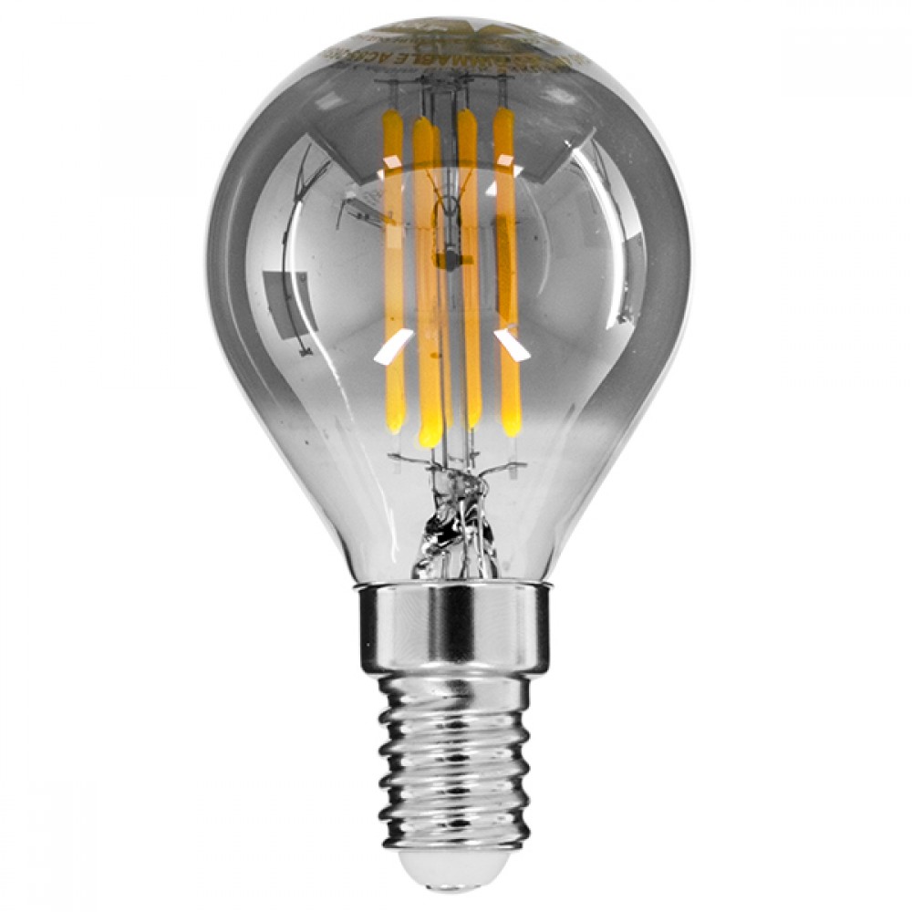 GloboStar® 99063 Λάμπα E14 G45 Γλομπάκι LED FILAMENT 4W 400 lm 320° AC 85-265V Edison Retro με Φιμέ Γυαλί Θερμό Λευκό 2700 K Dimmable - 99063 GloboStar® 99063 Λάμπα E14 G45 Γλομπάκι LED FILAMENT 4W 400 lm 320° AC 85-265V Edison Retro με Φιμέ Γυαλί Θερμό Λευκό 2700 K Dimmable