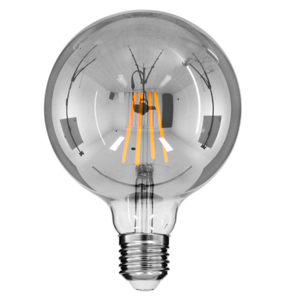 GloboStar® 99073 Λάμπα E27 G125 Γλόμπος LED LONG FILAMENT 8W 800 lm 320° AC 85-265V Edison Retro με Φιμέ Γυαλί Θερμό Λευκό 2700 K Dimmable - 99073 GloboStar® 99073 Λάμπα E27 G125 Γλόμπος LED LONG FILAMENT 8W 800 lm 320° AC 85-265V Edison Retro με Φιμέ Γυαλί Θερμό Λευκό 2700 K Dimmable