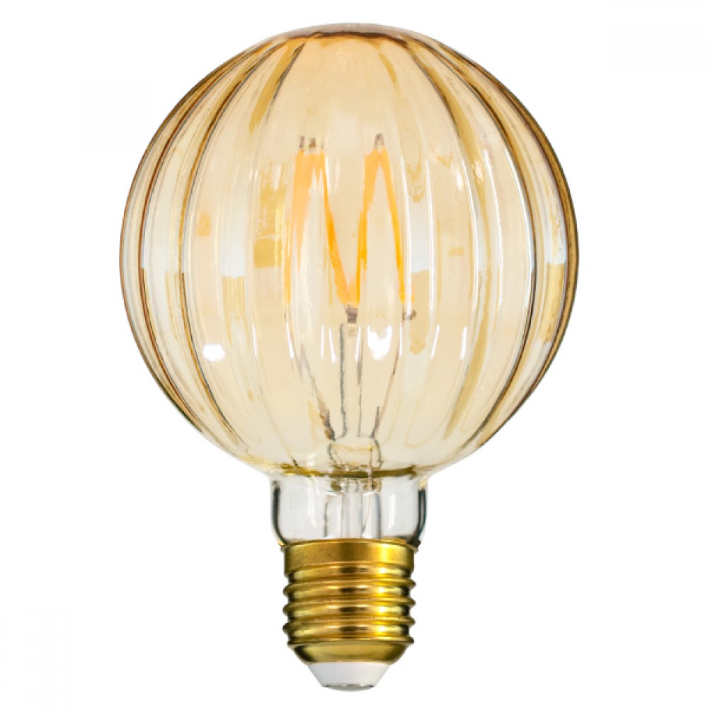 GloboStar® 99162 Λάμπα E27 W90 Watermelon LED FILAMENT 6W 560 lm 320° AC 85-265V Edison Retro με Μελί Γυαλί Ultra Θερμό Λευκό 2200 K Dimmable - 99162 GloboStar® 99162 Λάμπα E27 W90 Watermelon LED FILAMENT 6W 560 lm 320° AC 85-265V Edison Retro με Μελί Γυαλί Ultra Θερμό Λευκό 2200 K Dimmable