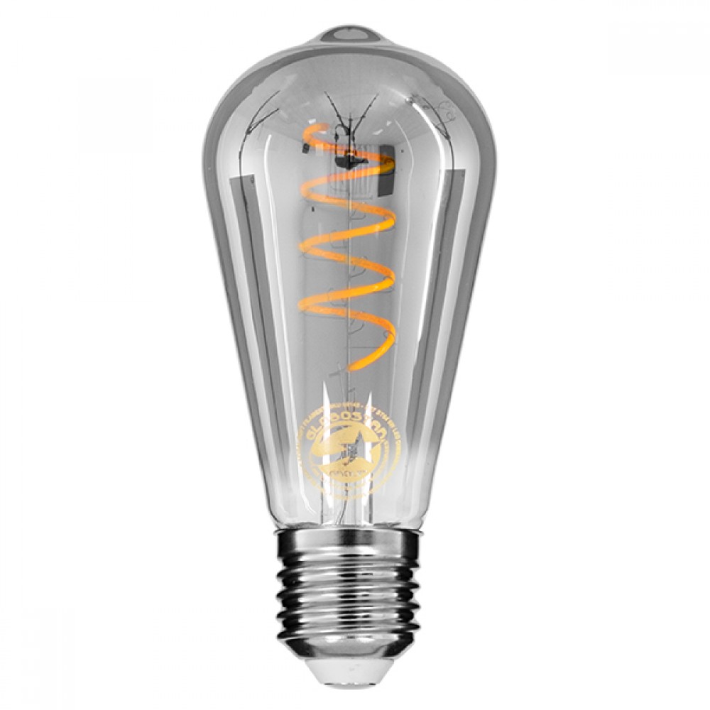 GloboStar® 99145 Λάμπα E27 ST64 Αχλάδι LED SOFT S SPIRAL FILAMENT 6W 470 lm 320° AC 85-265V Edison Retro με Φιμέ Γυαλί Θερμό Λευκό 2700 K Dimmable - 99145 GloboStar® 99145 Λάμπα E27 ST64 Αχλάδι LED SOFT S SPIRAL FILAMENT 6W 470 lm 320° AC 85-265V Edison Retro με Φιμέ Γυαλί Θερμό Λευκό 2700 K Dimmable