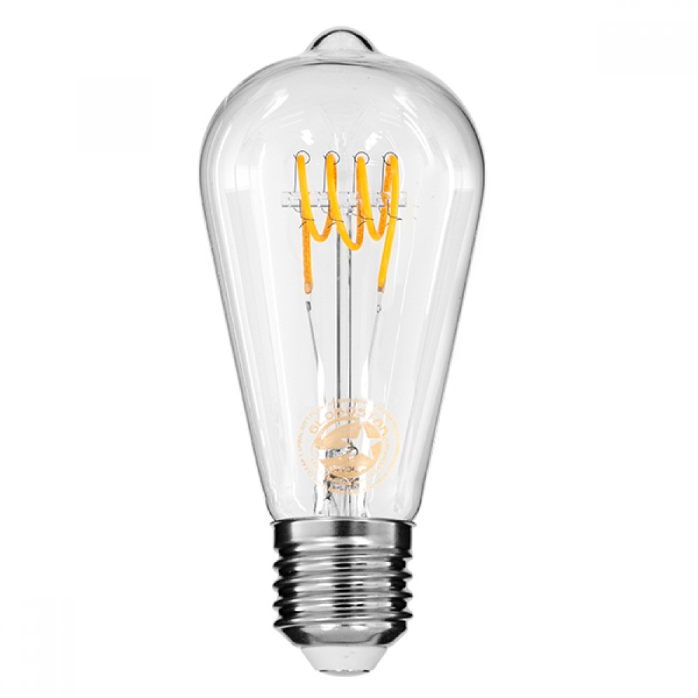 GloboStar® 99140 Λάμπα E27 ST64 Αχλάδι LED SOFT T SPIRAL FILAMENT 6W 510 lm 320° AC 85-265V Edison Retro με Διάφανο Γυαλί Θερμό Λευκό 2700 K Dimmable - 99140 GloboStar® 99140 Λάμπα E27 ST64 Αχλάδι LED SOFT T SPIRAL FILAMENT 6W 510 lm 320° AC 85-265V Edison Retro με Διάφανο Γυαλί Θερμό Λευκό 2700 K Dimmable