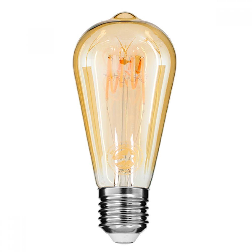 GloboStar® 99141 Λάμπα E27 ST64 Αχλάδι LED SOFT T SPIRAL FILAMENT 6W 490 lm 320° AC 85-265V Edison Retro με Μελί Γυαλί Ultra Θερμό Λευκό 2200 K Dimmable - 99141 GloboStar® 99141 Λάμπα E27 ST64 Αχλάδι LED SOFT T SPIRAL FILAMENT 6W 490 lm 320° AC 85-265V Edison Retro με Μελί Γυαλί Ultra Θερμό Λευκό 2200 K Dimmable