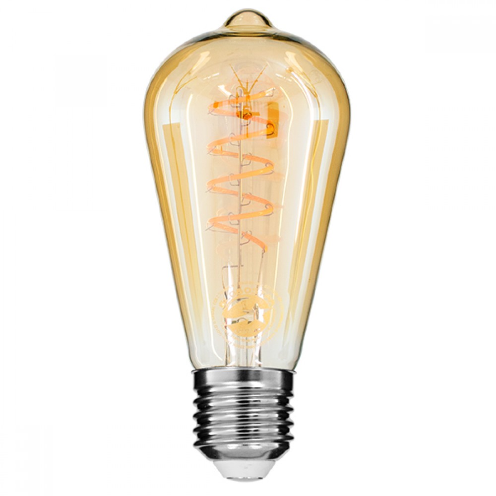 GloboStar® 99144 Λάμπα E27 ST64 Αχλάδι LED SOFT S SPIRAL FILAMENT 6W 490 lm 320° AC 85-265V Edison Retro με Μελί Γυαλί Ultra Θερμό Λευκό 2200 K Dimmable - 99144 GloboStar® 99144 Λάμπα E27 ST64 Αχλάδι LED SOFT S SPIRAL FILAMENT 6W 490 lm 320° AC 85-265V Edison Retro με Μελί Γυαλί Ultra Θερμό Λευκό 2200 K Dimmable