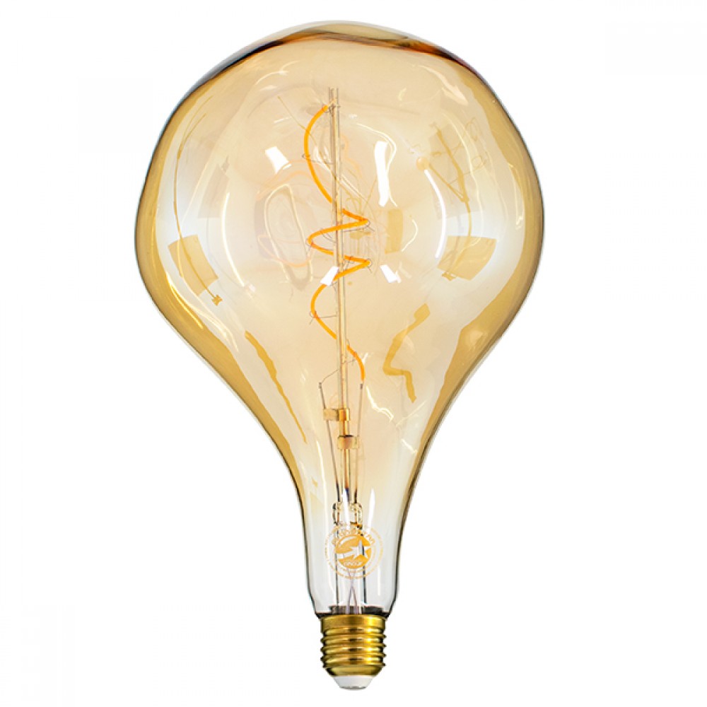 GloboStar® 99175 Λάμπα E27 R170 Rock LED SOFT SPIRAL FILAMENT 6W 500 lm 320° AC 85-265V Edison Retro με Μελί Γυαλί Ultra Θερμό Λευκό 2200 K Dimmable - 99175 GloboStar® 99175 Λάμπα E27 R170 Rock LED SOFT SPIRAL FILAMENT 6W 500 lm 320° AC 85-265V Edison Retro με Μελί Γυαλί Ultra Θερμό Λευκό 2200 K Dimmable