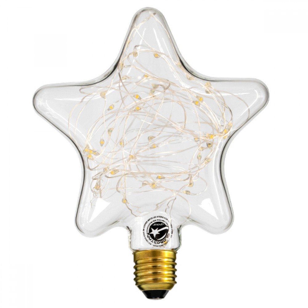 GloboStar® 99224 Λάμπα E27 DSC125 Deco Star SMD LED Copper String 2W 160 lm 320° AC 85-265V Edison Retro με Διάφανο Γυαλί Θερμό Λευκό 2700 K - 99224 GloboStar® 99224 Λάμπα E27 DSC125 Deco Star SMD LED Copper String 2W 160 lm 320° AC 85-265V Edison Retro με Διάφανο Γυαλί Θερμό Λευκό 2700 K