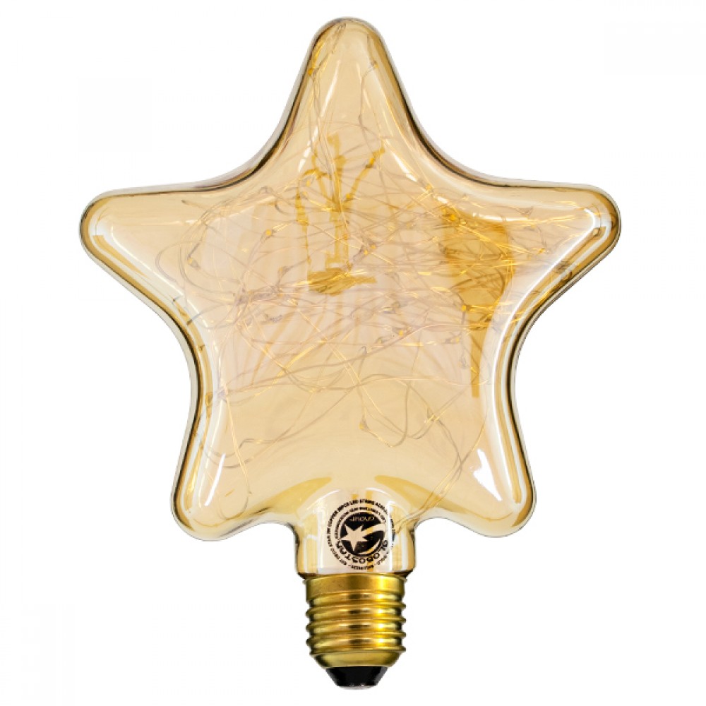 GloboStar® 99225 Λάμπα E27 DSC125 Deco Star SMD LED Copper String 2W 150 lm 320° AC 85-265V Edison Retro με Μελί Γυαλί Ultra Θερμό Λευκό 2200 K - 99225 GloboStar® 99225 Λάμπα E27 DSC125 Deco Star SMD LED Copper String 2W 150 lm 320° AC 85-265V Edison Retro με Μελί Γυαλί Ultra Θερμό Λευκό 2200 K
