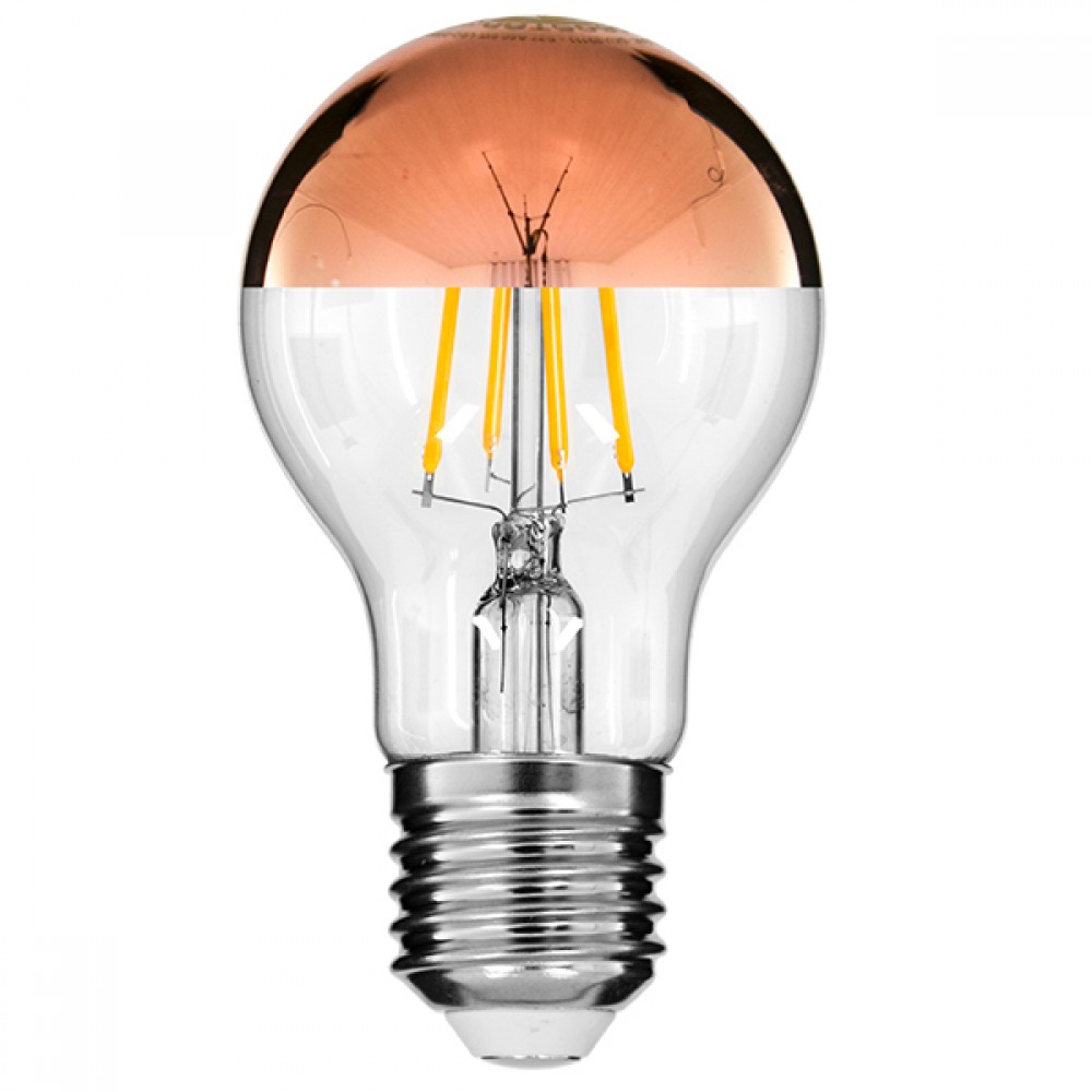 GloboStar® 99111 Λάμπα E27 A60 Γλόμπος με Ανεστραμμένο Χάλκινο Καθρέπτη LED FILAMENT 8W 840 lm 320° AC 85-265V Edison Retro με Διάφανο-Χάκλινο Γυαλί Ultra Θερμό Λευκό 2200 K Dimmable - 99111 GloboStar® 99111 Λάμπα E27 A60 Γλόμπος με Ανεστραμμένο Χάλκινο Καθρέπτη LED FILAMENT 8W 840 lm 320° AC 85-265V Edison Retro με Διάφανο-Χάκλινο Γυαλί Ultra Θερμό Λευκό 2200 K Dimmable