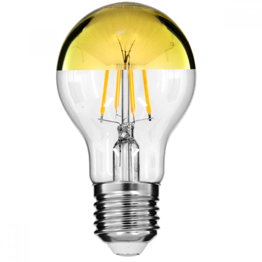 GloboStar® 99107 Λάμπα E27 A60 Γλόμπος με Ανεστραμμένο Χρυσό Καθρέπτη LED FILAMENT 8W 840 lm 320° AC 85-265V Edison Retro με Διάφανο-Χρυσό Γυαλί Ultra Θερμό Λευκό 2200 K Dimmable - 99107 GloboStar® 99107 Λάμπα E27 A60 Γλόμπος με Ανεστραμμένο Χρυσό Καθρέπτη LED FILAMENT 8W 840 lm 320° AC 85-265V Edison Retro με Διάφανο-Χρυσό Γυαλί Ultra Θερμό Λευκό 2200 K Dimmable